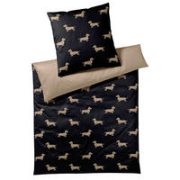 POSTELJNINA 140/200 cm mako saten črna  - črna, Konvencionalno, tekstil (140/200cm) - Elegante