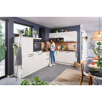 EINBAUKÜCHE UNO  - Schwarz/Weiß, Design, Holzwerkstoff/Metall - Moderano