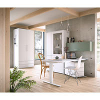 KLEIDERSCHRANK in Weiss  - Weiss/Edelstahlfarben, Design, Holzwerkstoff/Metall (101,3/213,6/59,3cm) - Cantus