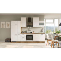 KUCHYŇSKÁ LINKA AVILA - černá/barvy dubu, Moderní, kov/kompozitní dřevo (310cm) - FlexWell