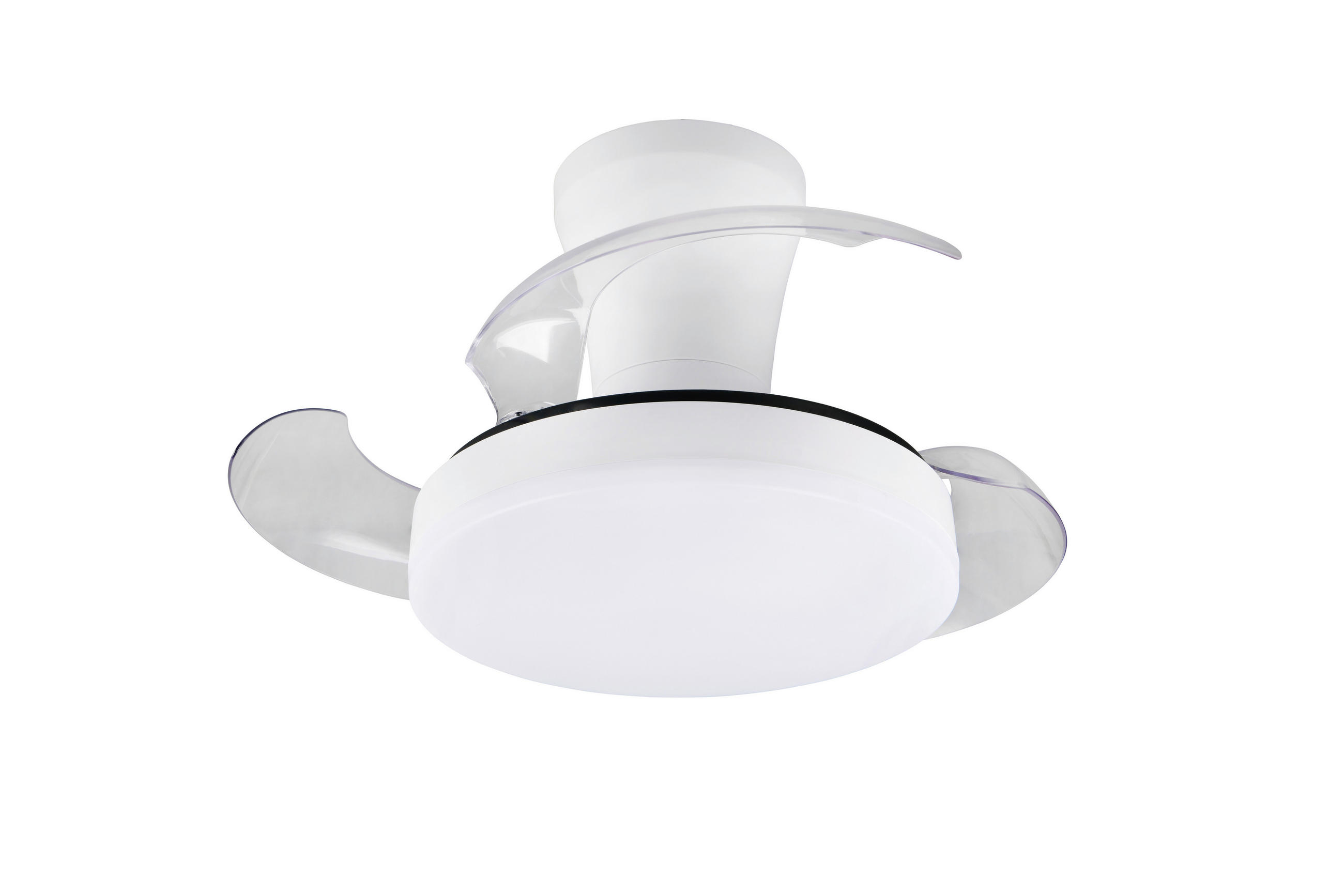 DECKENVENTILATOR - Klar/Weiß, Design, Kunststoff/Metall (30/24cm)