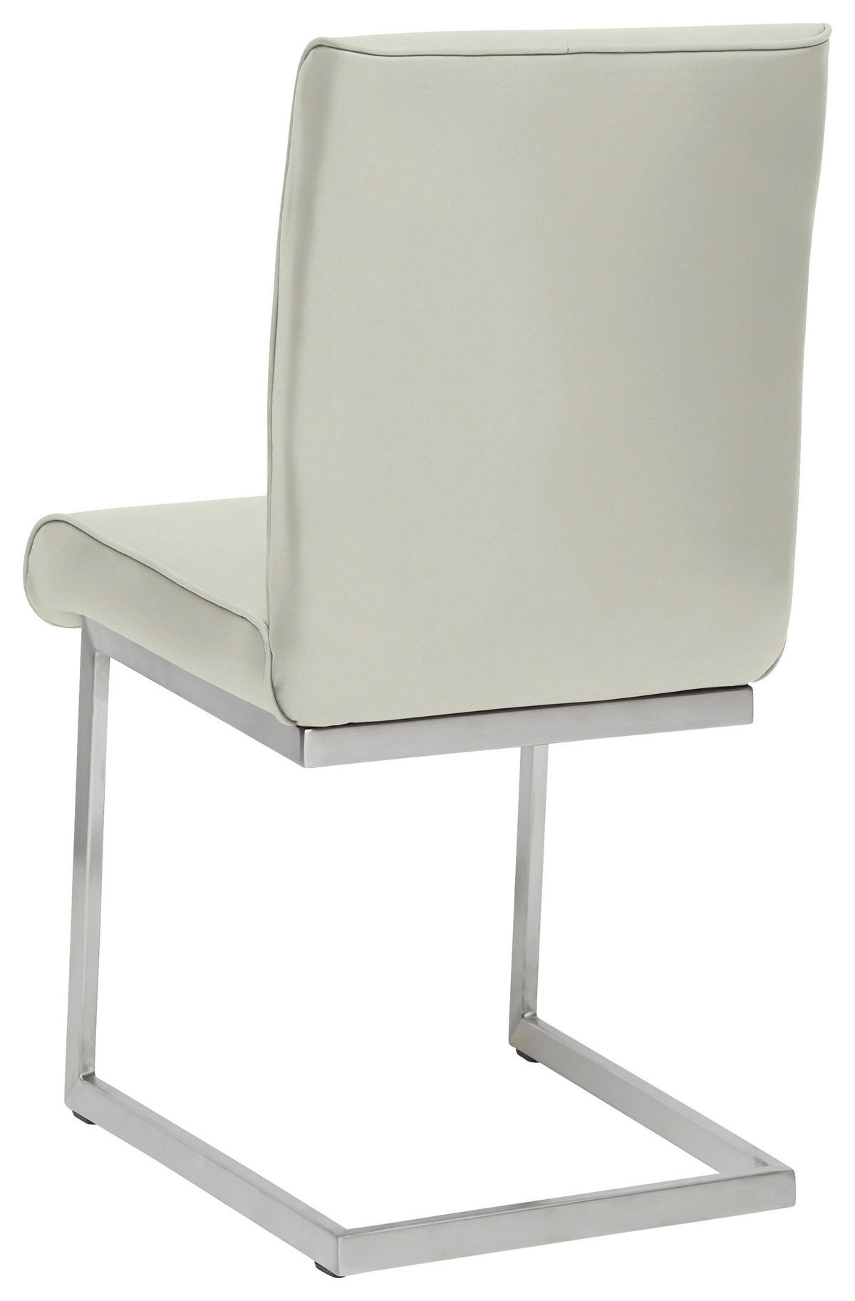 SCHWINGSTUHL  in Stahl Mikrofaser  - Edelstahlfarben/Hellgrau, Design, Holzwerkstoff/Textil (48/91/60cm) - Dieter Knoll