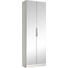 HOCHSCHRANK - Chromfarben/Weiß, KONVENTIONELL, Glas/Holzwerkstoff (65/195,5/33cm) - Xora HOCHSCHRANK - Chromfarben/Weiß, KONVENTIONELL, Glas/Holzwerkstoff (65/195,5/33cm) - Xora