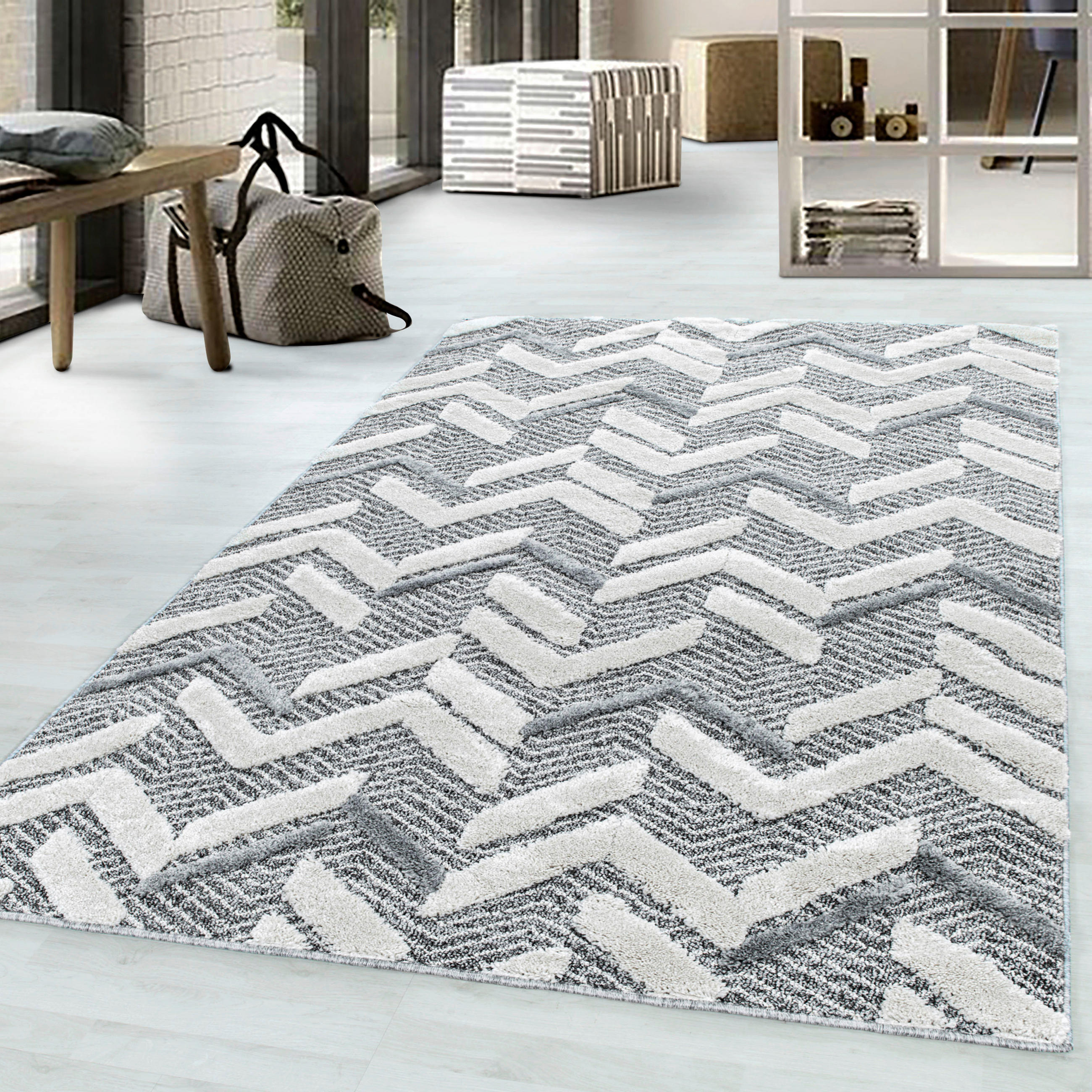 LÄUFER 80/250 cm Pisa 4705 grau Grau  - Grau, KONVENTIONELL, Textil (80/250cm)