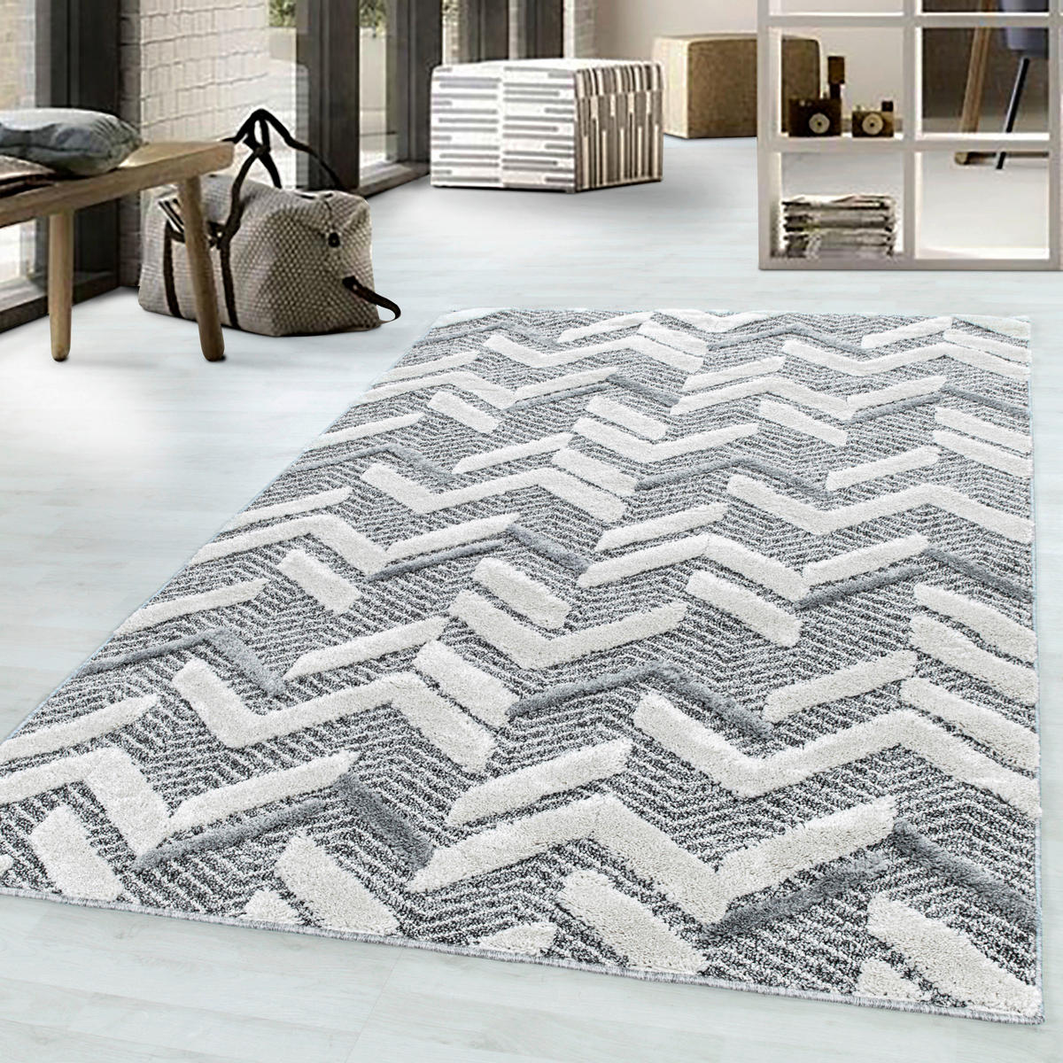 GOLVLÖPARE 80/250 cm Pisa 4705 grau  - grå, Klassisk, textil (80/250cm)