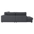 ECKSOFA in Cord Graphitfarben  - Schwarz/Graphitfarben, KONVENTIONELL, Kunststoff/Textil (250/314cm) - Carryhome