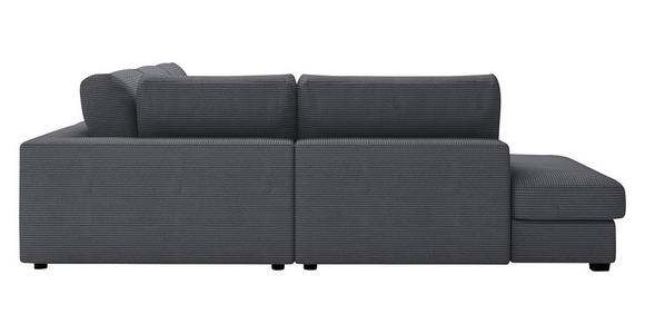 ECKSOFA in Cord Graphitfarben  - Schwarz/Graphitfarben, KONVENTIONELL, Kunststoff/Textil (250/314cm) - Carryhome