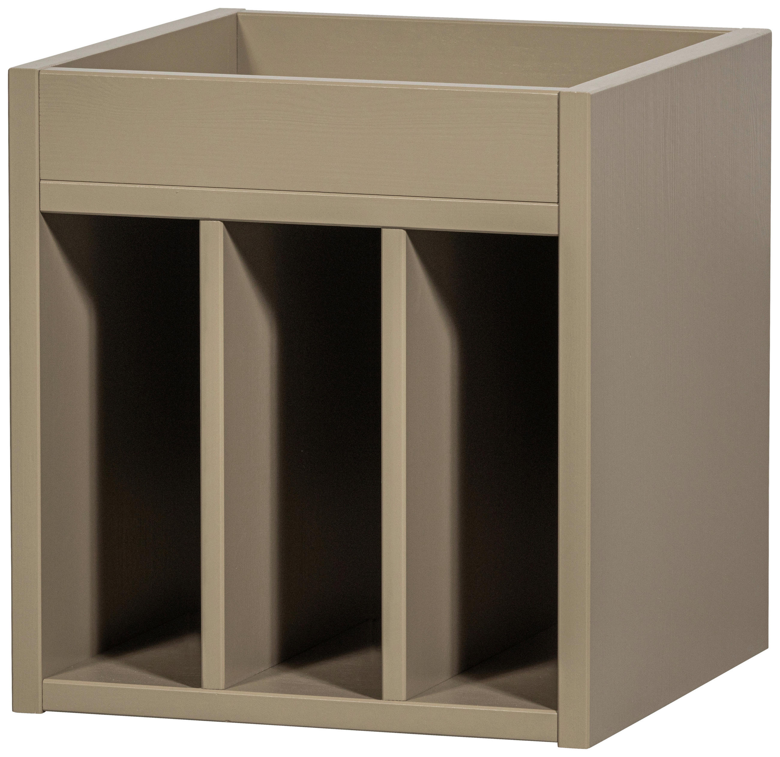 SCHALLPLATTENREGAL Kiefer Schlammfarben  - Schlammfarben, Design, Holz (44/47/44cm) - Livetastic