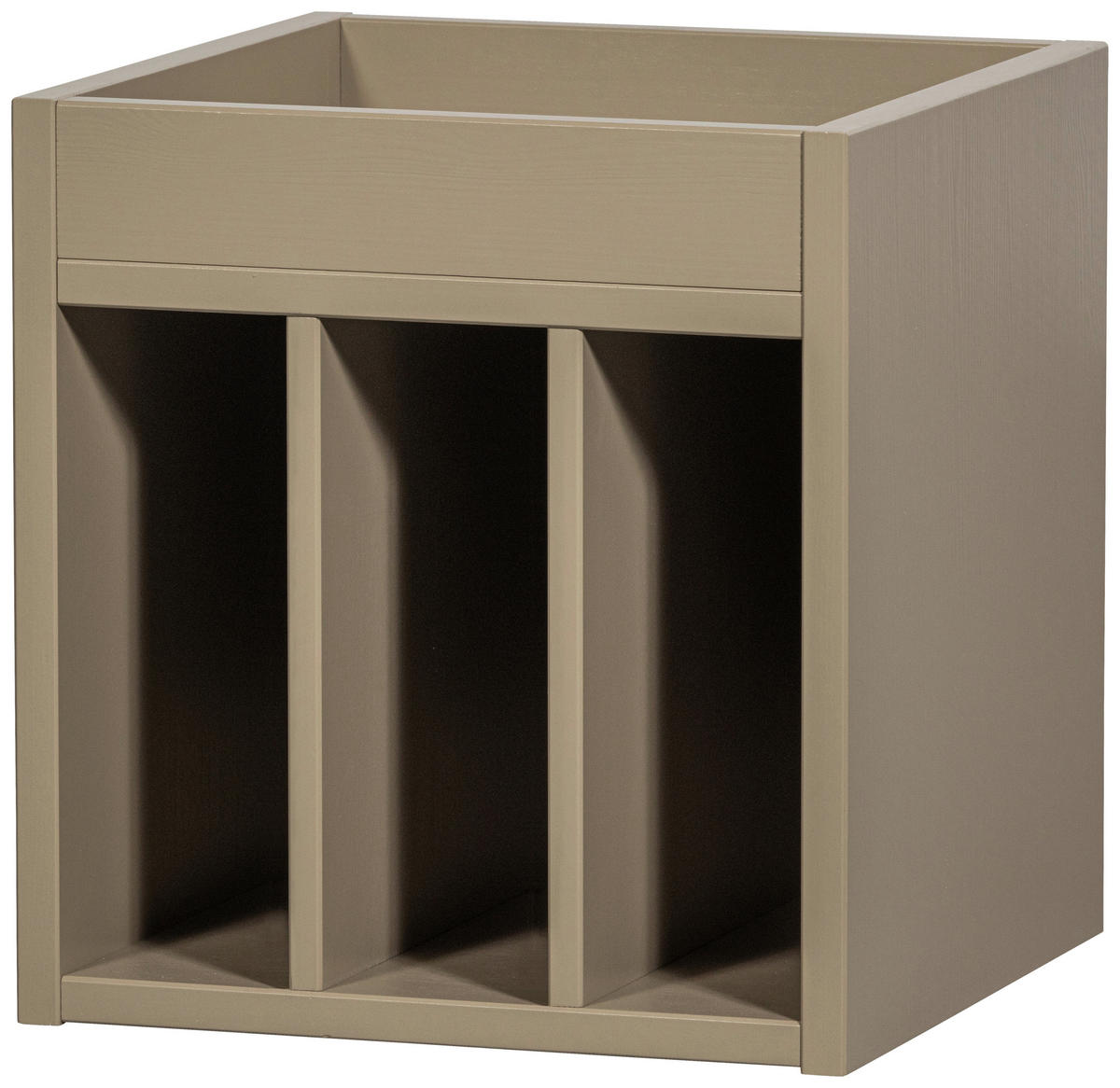 SCHALLPLATTENREGAL - Schlammfarben, Design, Holz (44/47/44cm) - Livetastic