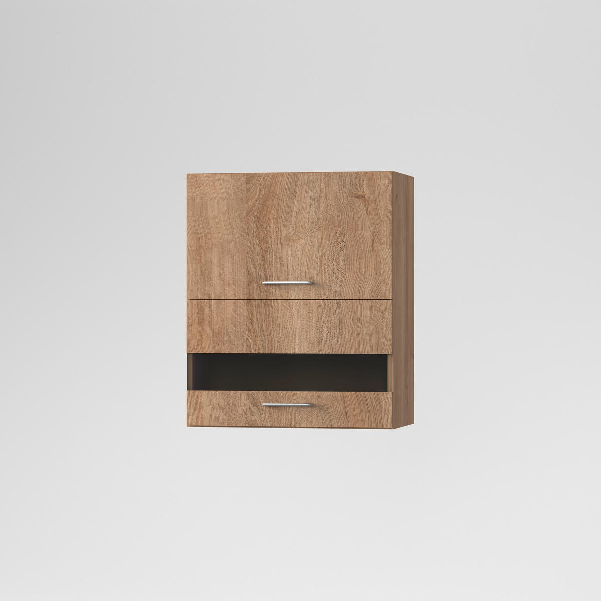 KONYHAI FALISZEKRÉNY - tölgyfa, Basics, Üveg/fa (60/72/33cm) - Carryhome