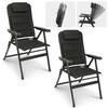 CAMPINGSESSEL-SET - Schieferfarben/Schwarz, Basics, Textil/Metall (62/112/77cm) - Modante