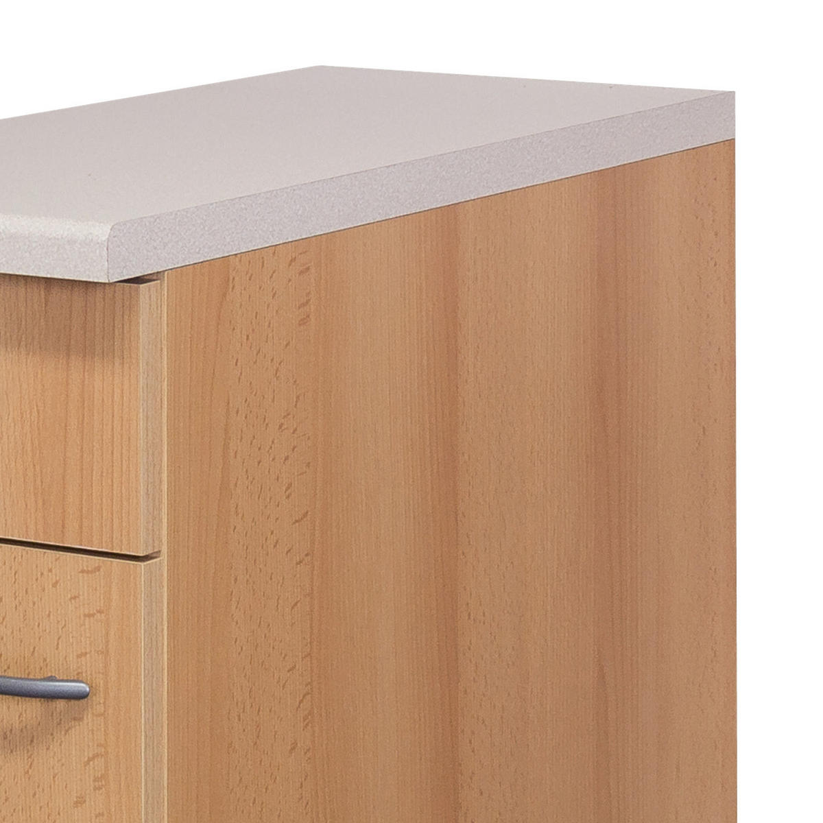 KÜCHENUNTERSCHRANK 30/85/57 cm  in Buchefarben  - Edelstahlfarben/Beige, MODERN, Holzwerkstoff/Kunststoff (30/85/57cm) - FlexWell