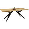ESSTISCH Eiche massiv rechteckig Schwarz, Eichefarben  - Eichefarben/Schwarz, Design, Holz/Metall (200/100/76cm) - Musterring