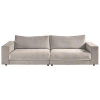 3-SITZER-SOFA in Feincord Beige  - Beige/Schwarz, Design, Kunststoff/Textil (290/86/127cm) - Lomoco