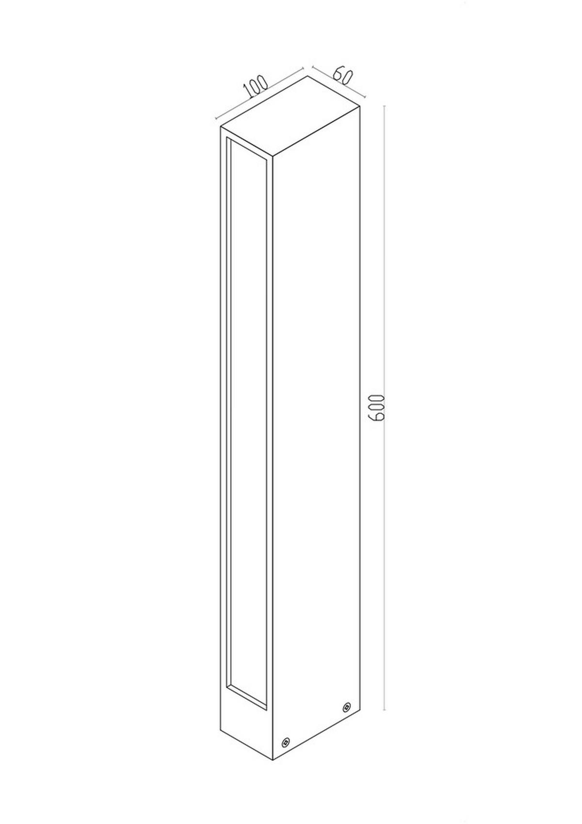AUßENLEUCHTE Outdoor 10/6/60 cm   - Graphitfarben, Basics, Metall (10/6/60cm) - MAYTONI