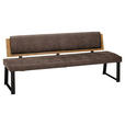 SITZBANK 200/85/60 cm  in Hellbraun  - Hellbraun/Schwarz, MODERN, Holz/Textil (200/85/60cm) - Venda