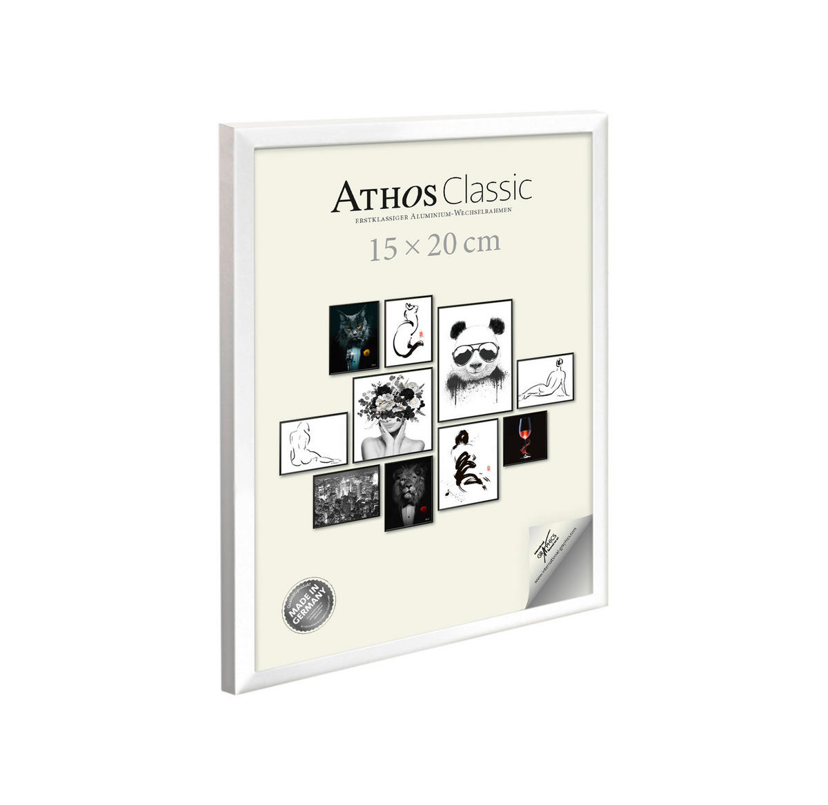 BILDERRAHMEN - Weiß Hochglanz, Basics, Papier/Holzwerkstoff (15/20/1,8cm)