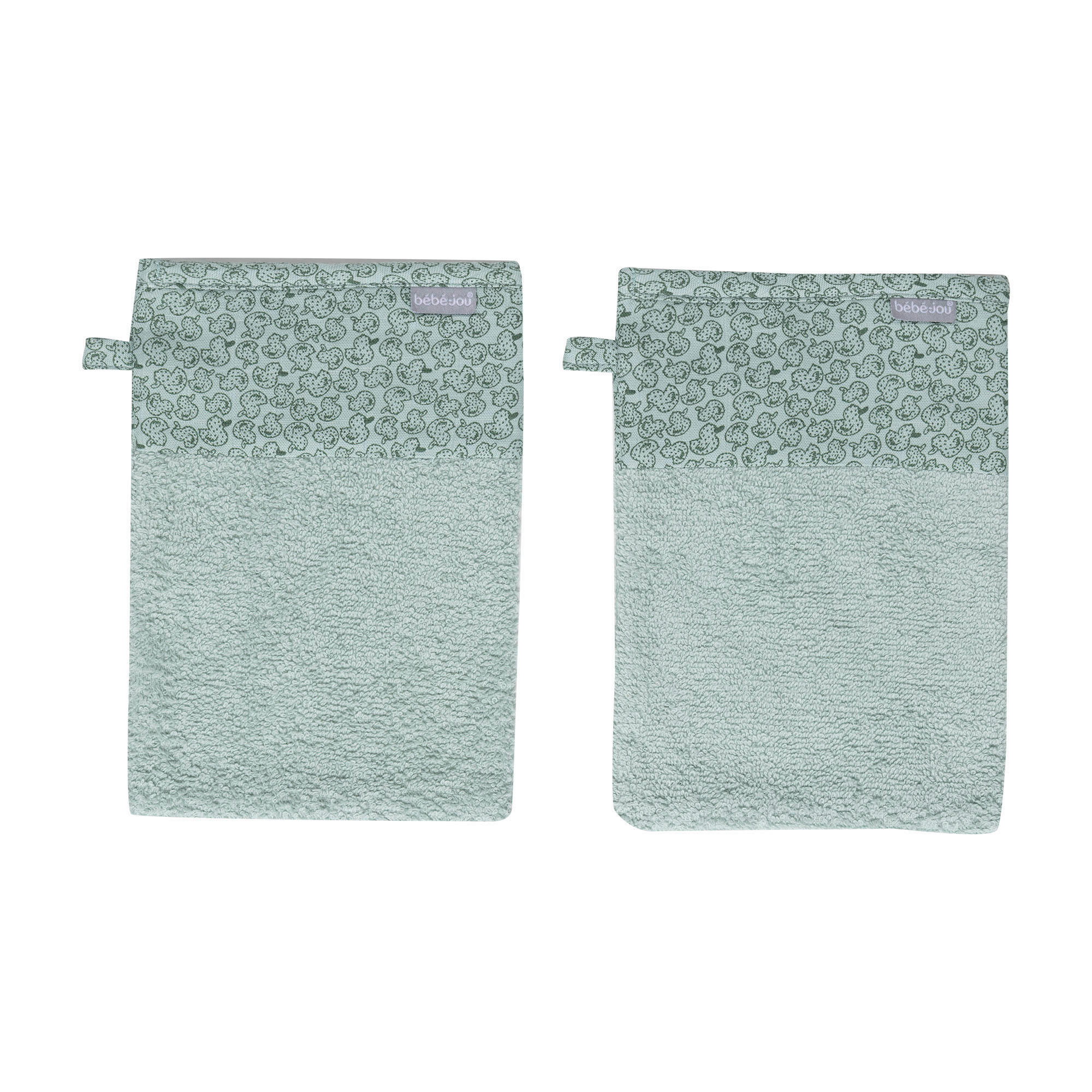 BABYWASCHHANDSCHUH - Grün, Basics, Textil (21.5/15/0.5cm) - Bebe Jou