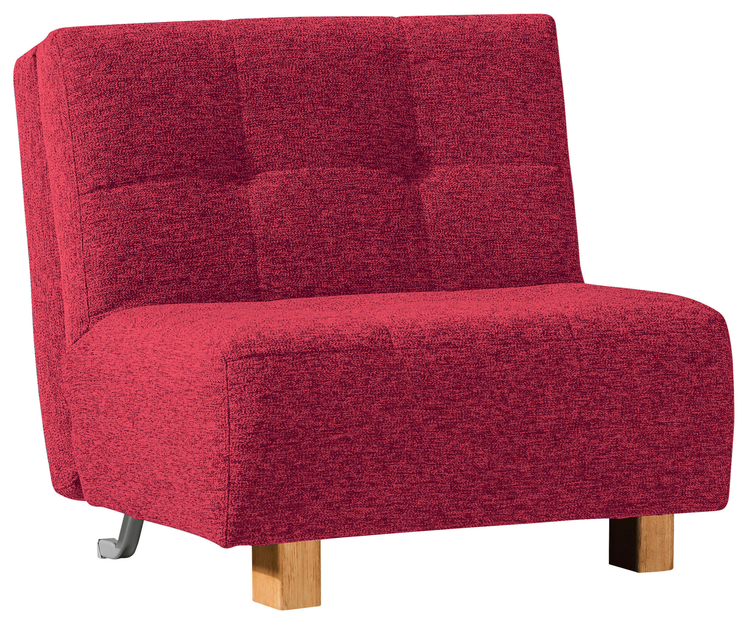 SCHLAFSESSEL Flachgewebe Rot    - Rot/Naturfarben, Design, Holz/Textil (85/92/102cm) - Novel
