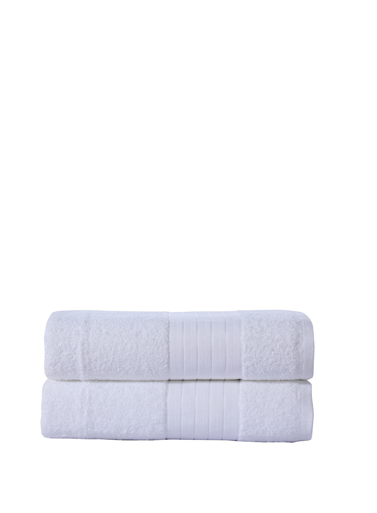 FROTTIERSET Weiß 2-teilig  - Weiß, KONVENTIONELL, Textil (70/140cm) - MID.YOU