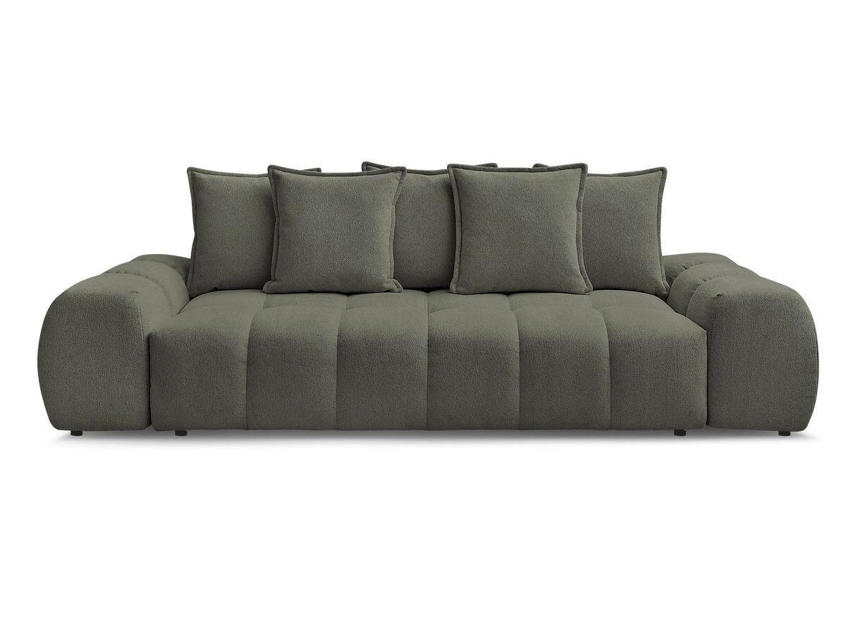 SCHLAFSOFA EVEREST  mit Armteil links, Armteil rechts Flachgewebe Grün  - Schwarz/Grün, MODERN, Kunststoff/Textil (278/115/90cm) - Livetastic