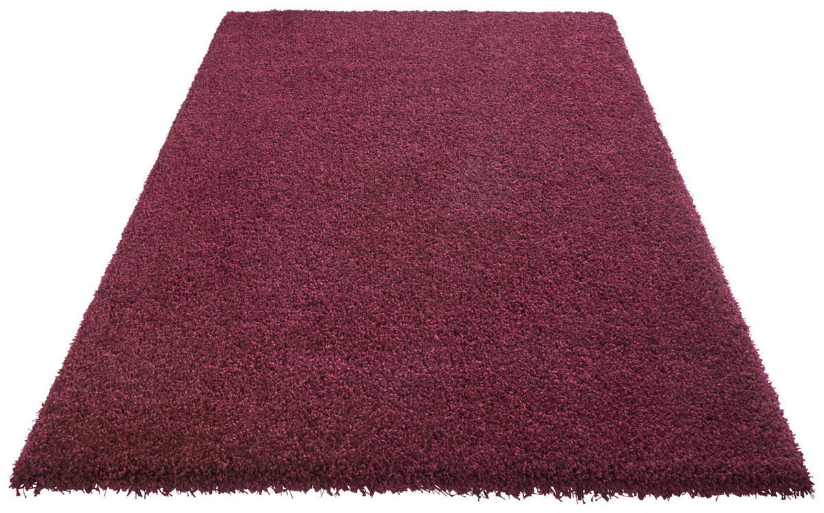 HOCHFLORTEPPICH 80/150 cm Bordeaux rechteckig  - Bordeaux, Basics, Textil (80/150cm) - Novel