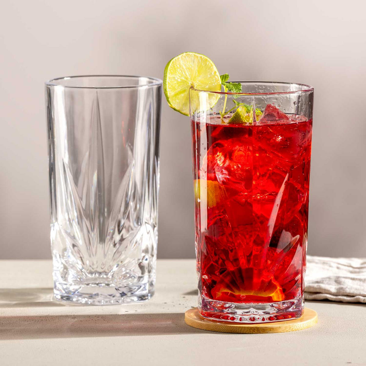 GLÄSERSET Il Mondo 8-teilig  - Klar, Design, Glas (18,4/16,9/9,3cm) - Leonardo