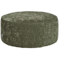 HOCKER in Textil Olivgrün  - Olivgrün, Design, Textil (80/33/80cm) - Emilio Belluti