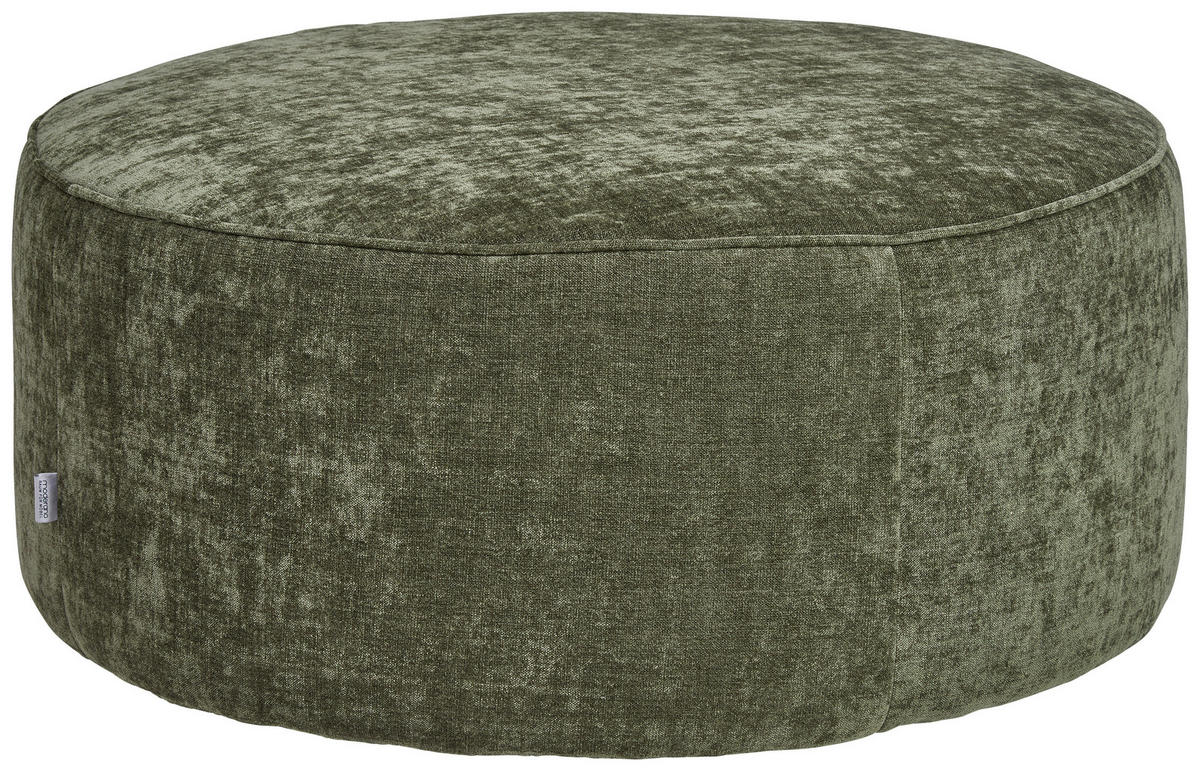 HOCKER in Textil Olivgrün  - Olivgrün, Design, Textil (80/33/80cm) - Emilio Belluti