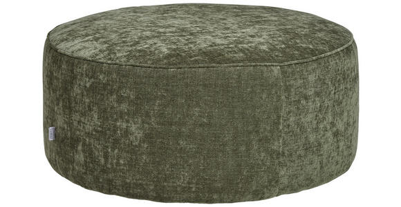 HOCKER in Textil Olivgrün - Olivgrün, Design, Textil (80/33/80cm) - Emilio Belluti
