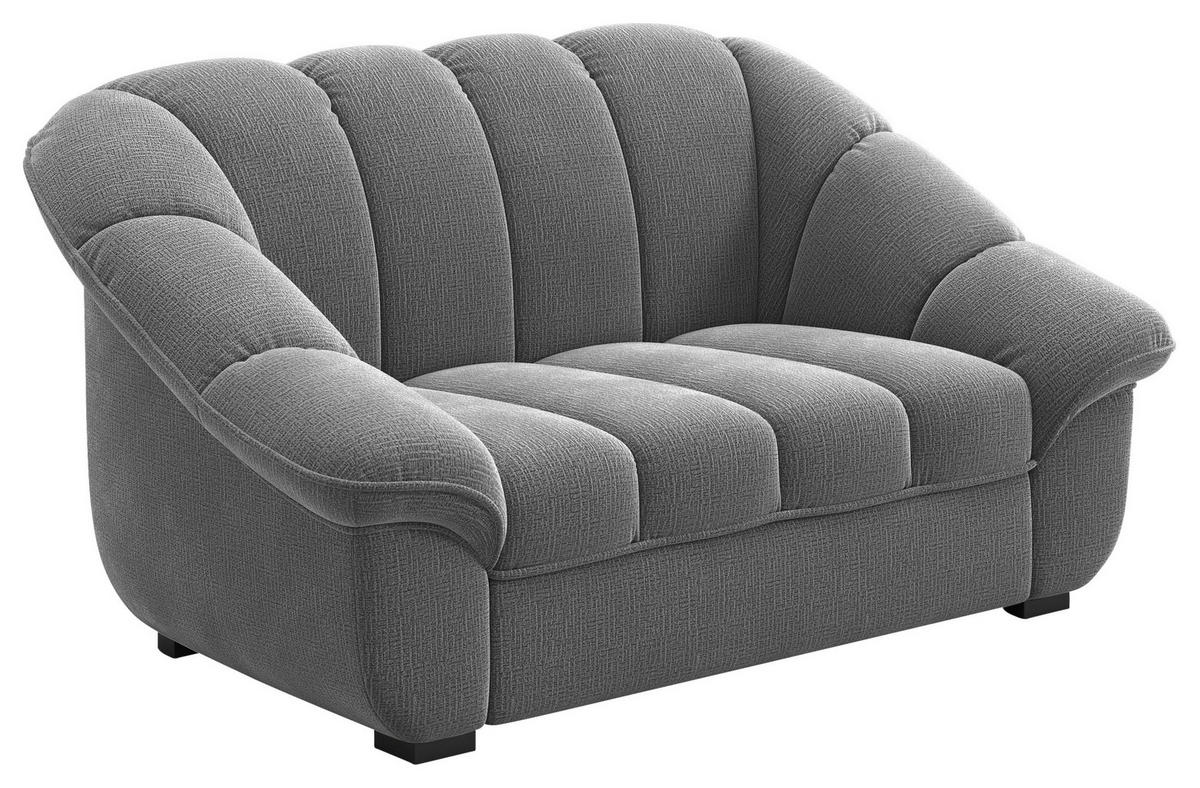 2-SITZER-SOFA Chenille Anthrazit  - Anthrazit/Schwarz, KONVENTIONELL, Kunststoff/Textil (163/88/104cm) - Welnova