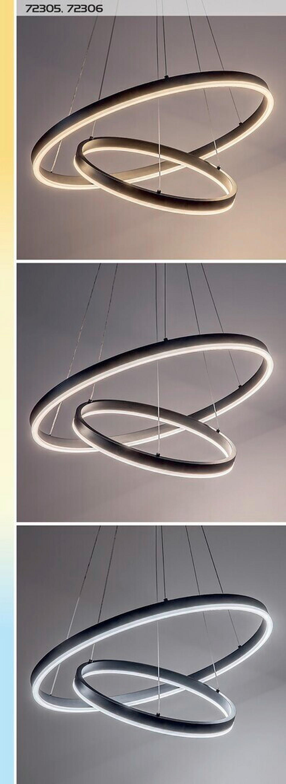 VISEČA NIHALNA LED-SVETILKA  Isaure //3000...6500 K// - črna/bela, Design, kovina/umetna masa (60/120cm)