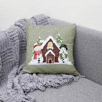 DÍSZPÁRNAHUZAT  - zsályazöld, Basics, textil (45/45cm)