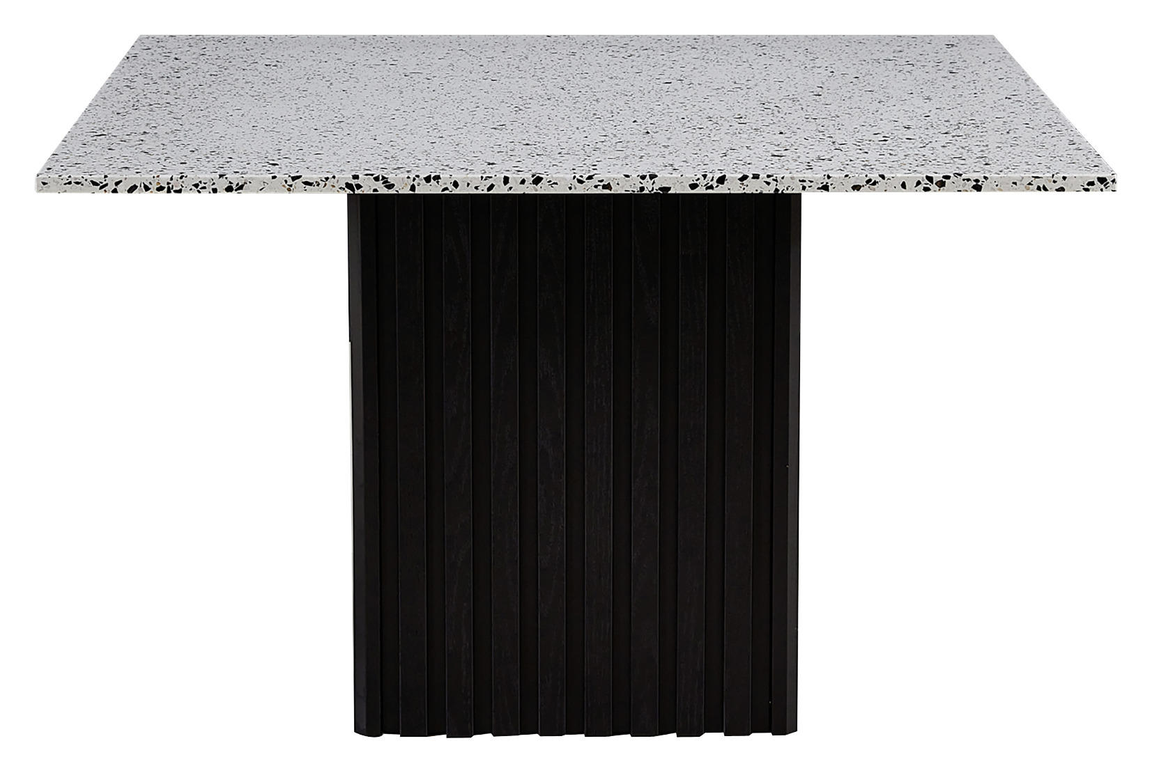 MATBORD i trä, sten 100/100/73 cm - multicolor/svart, Design, trä/sten (100/100/73cm)