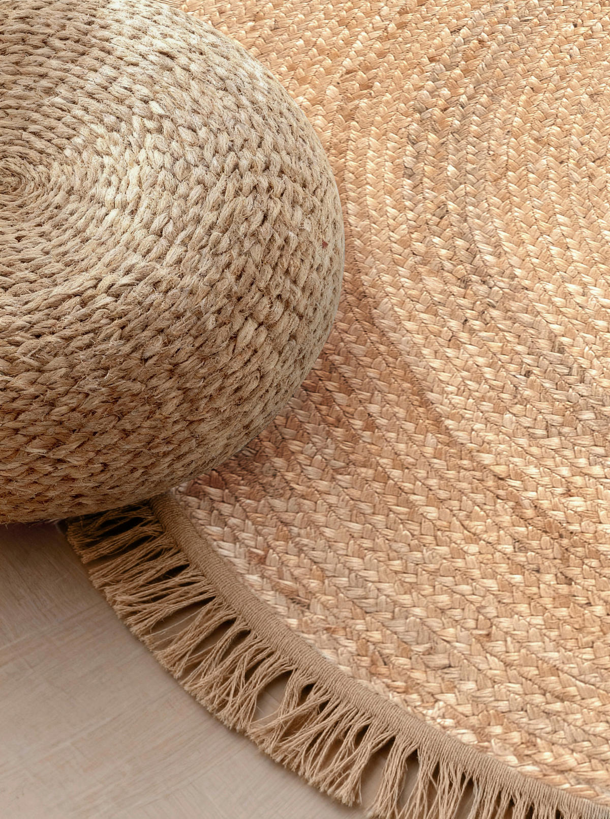 JUTETEPPICH 150 cm Jute Braided Goldbraun rund  - Goldbraun, Basics, Textil (150cm) - Hanse Home