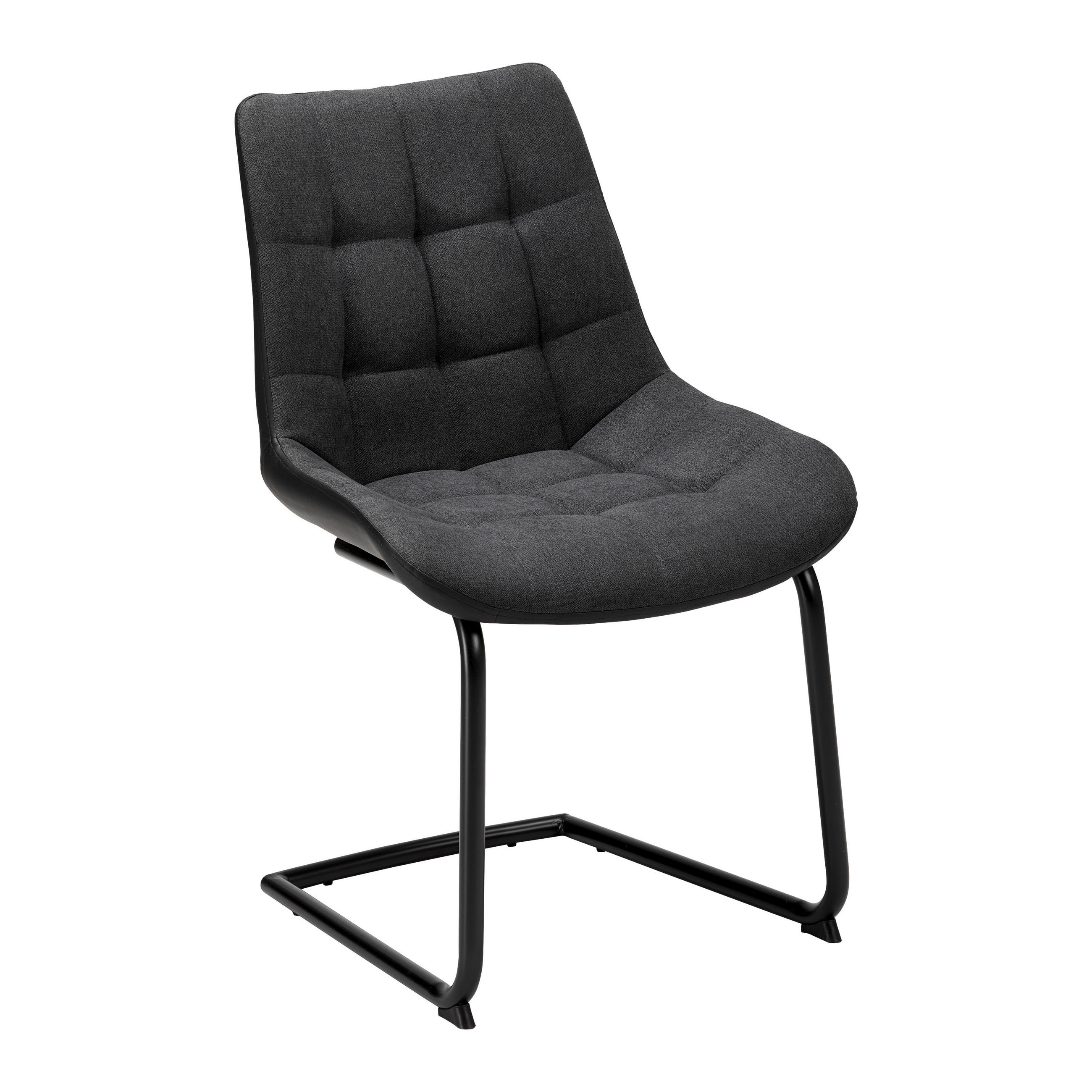 STOLICA NA SANKAMA  crna, tamnosiva       - tamnosiva/crna, Moderno, metal/tekstil (53/86/61cm) - Carryhome