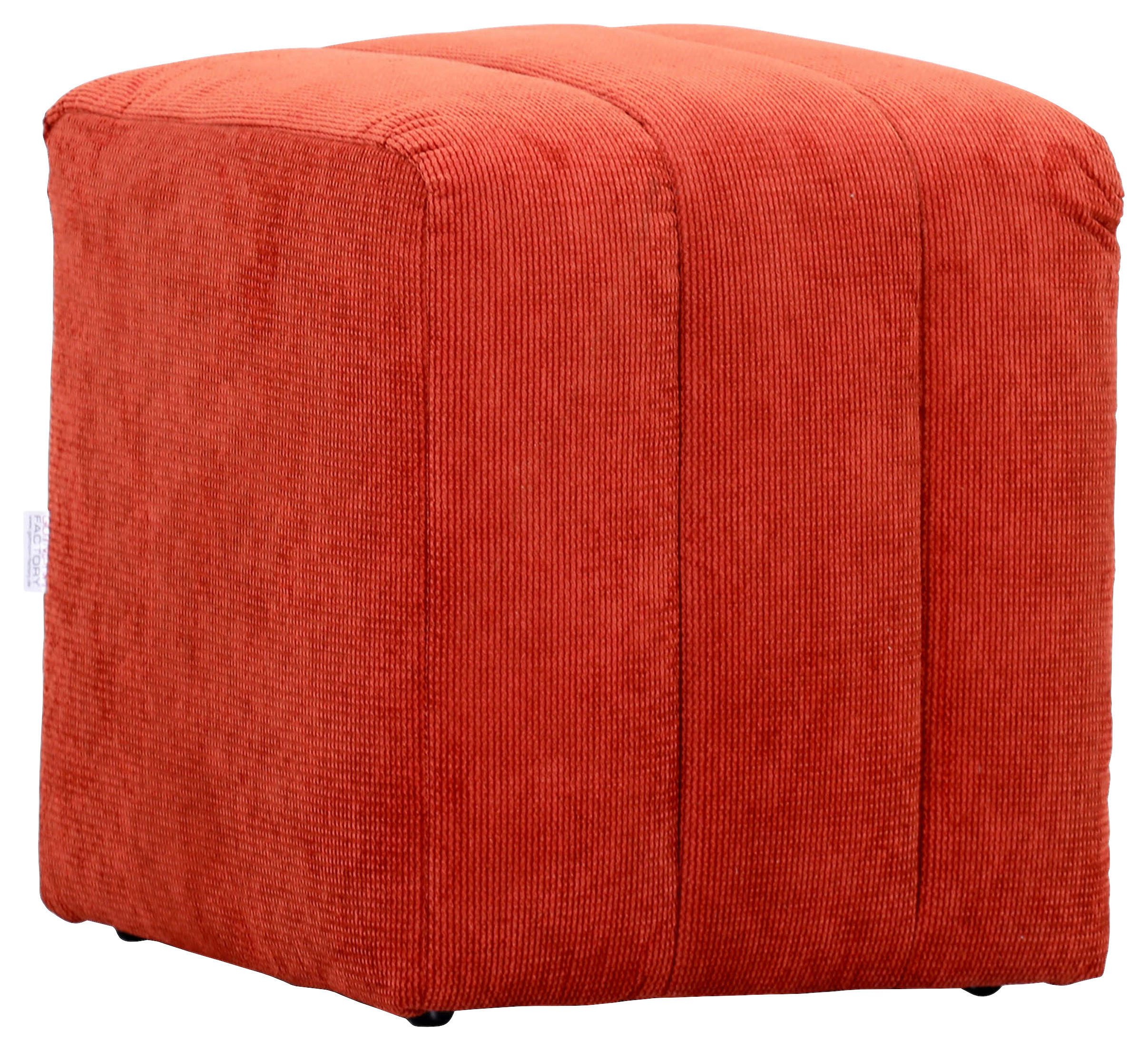 HOCKER in Textil Rostfarben  - Rostfarben/Schwarz, Design, Kunststoff/Textil (43/50/43cm) - Novel