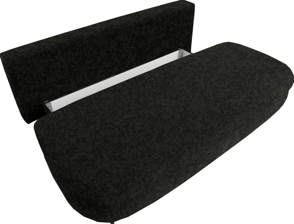 SCHLAFSOFA in Velours Dunkelgrün  - Dunkelgrün/Schwarz, Design, Holz/Textil (213/89/105cm) - Novel