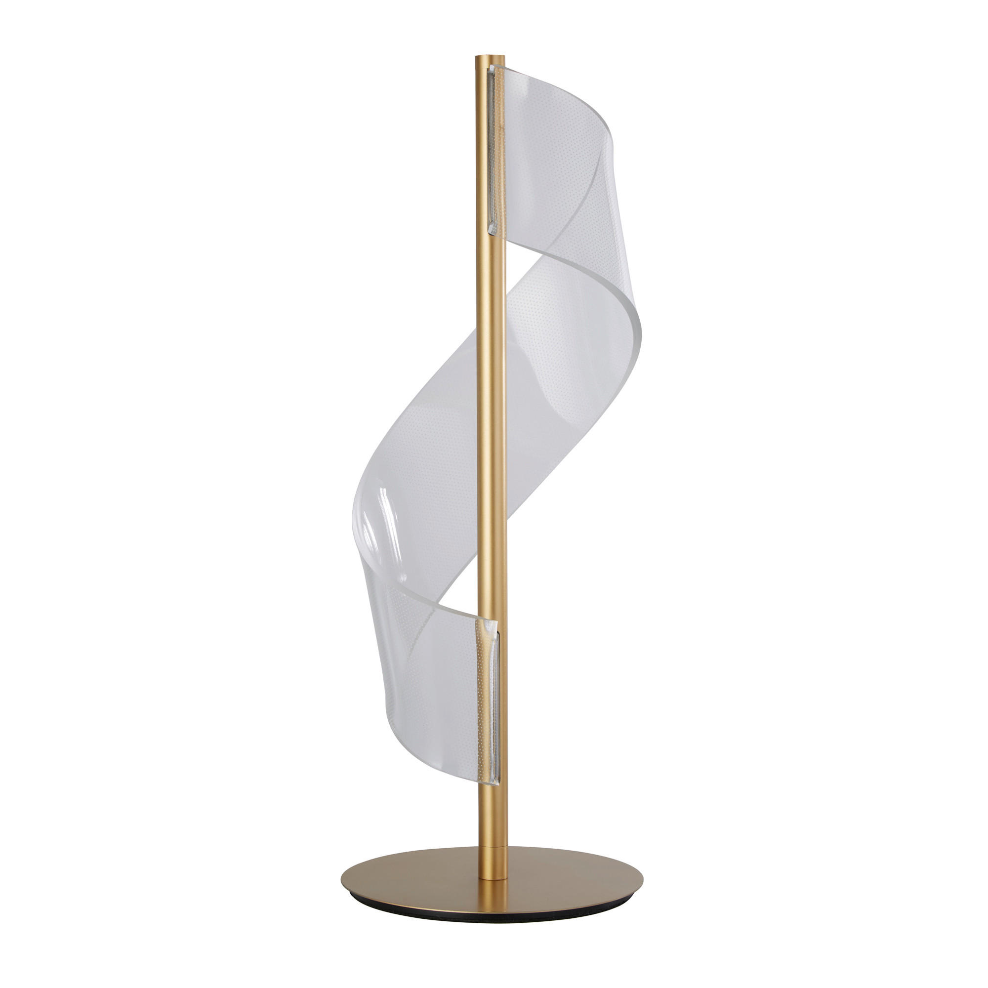 LED ASZTALI LÁMPA - krómszínű/áttetsző, Design, műanyag/fém (18/18/49,5cm)