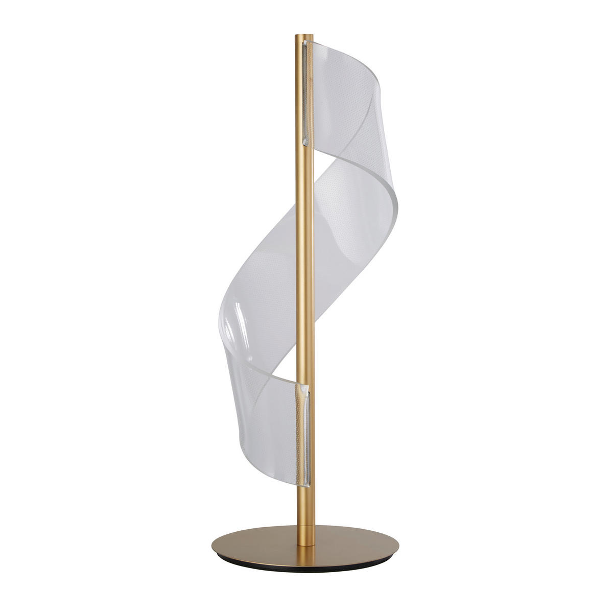 LED ASZTALI LÁMPA - krómszínű/áttetsző, Design, műanyag/fém (18/18/49,5cm)