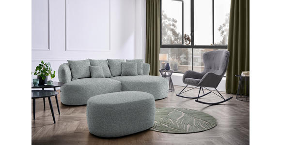 HOCKER in Textil Olivgrün - Schwarz/Olivgrün, MODERN, Kunststoff/Textil (88/43/66cm) - Hom`in