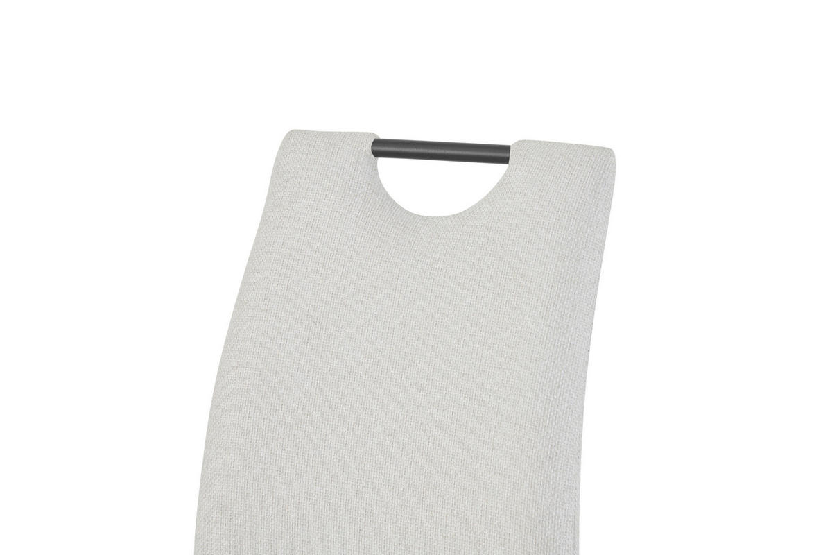 SCHWINGSTUHL-SET 2 Stück  in Webstoff  - Creme/Schwarz, MODERN, Textil/Metall (43/98/59cm) - MID.YOU