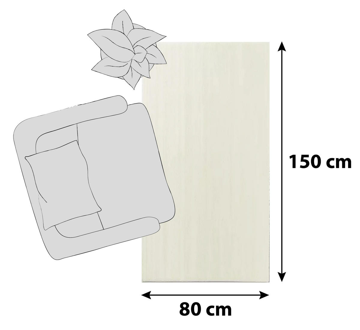 HOCHFLORTEPPICH 80/150 cm Joy Creme  - Creme, Basics, Textil (80/150cm) - Schöner Wohnen
