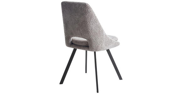 STUHL Struktur Grau - Schwarz/Grau, Design, Textil/Metall (48/85/56cm) - Carryhome