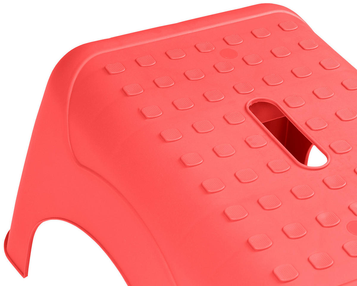 TRITTHOCKER  - Pink/Koralle, Basics, Kunststoff (44/23,5/31cm)