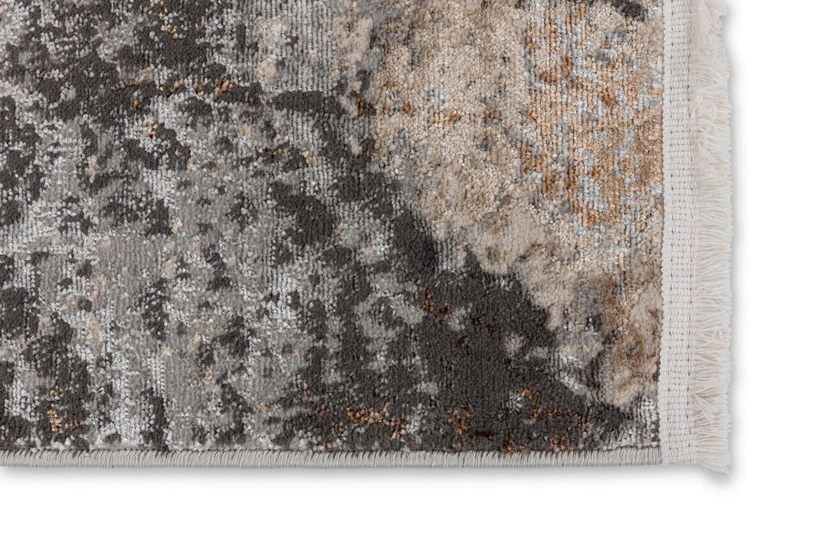 WEBTEPPICH Wohnzimmer 80/150 cm Castello Schwarz, Goldfarben rechteckig  - Goldfarben/Schwarz, Design, Textil (80/150cm) - Astra