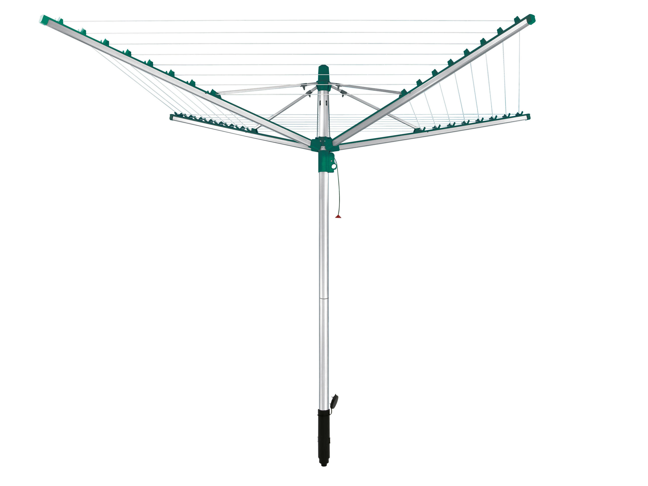 WÄSCHESPINNE  - Silberfarben/Grün, MODERN, Kunststoff (300/168cm) - Leifheit