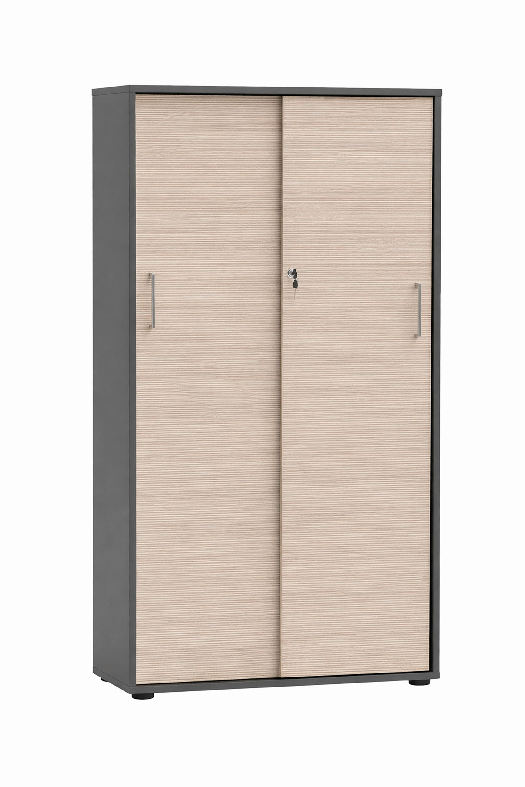 AKTENSCHRANK Anthrazit, Beige  - Beige/Anthrazit, MODERN, Holzwerkstoff (80,1/150/38,2cm) - MID.YOU