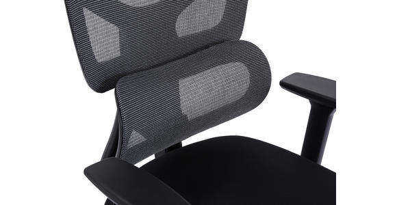 DREHSTUHL  in Netzbespannung Schwarz  - Schwarz, Design, Kunststoff/Textil (66/125-133/66cm) - Novel