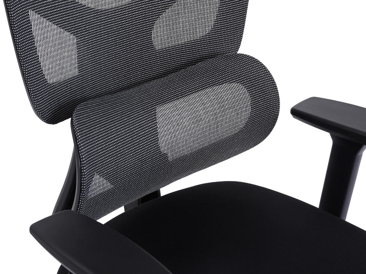 STOLICA OKRETNA  crna  metal, plastika, tekstil  - crna, Design, metal/tekstil (66/125-133/66cm) - Novel